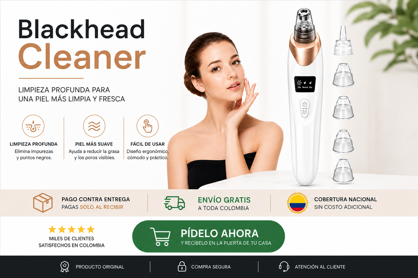 Extractor Eléctrico Puntos Negros Poros
