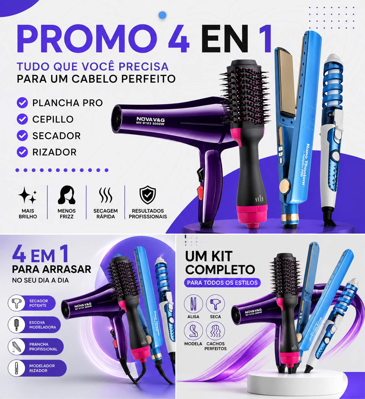 SEC NOVA, PLANCHA,RIZADOR, DROPI CUP