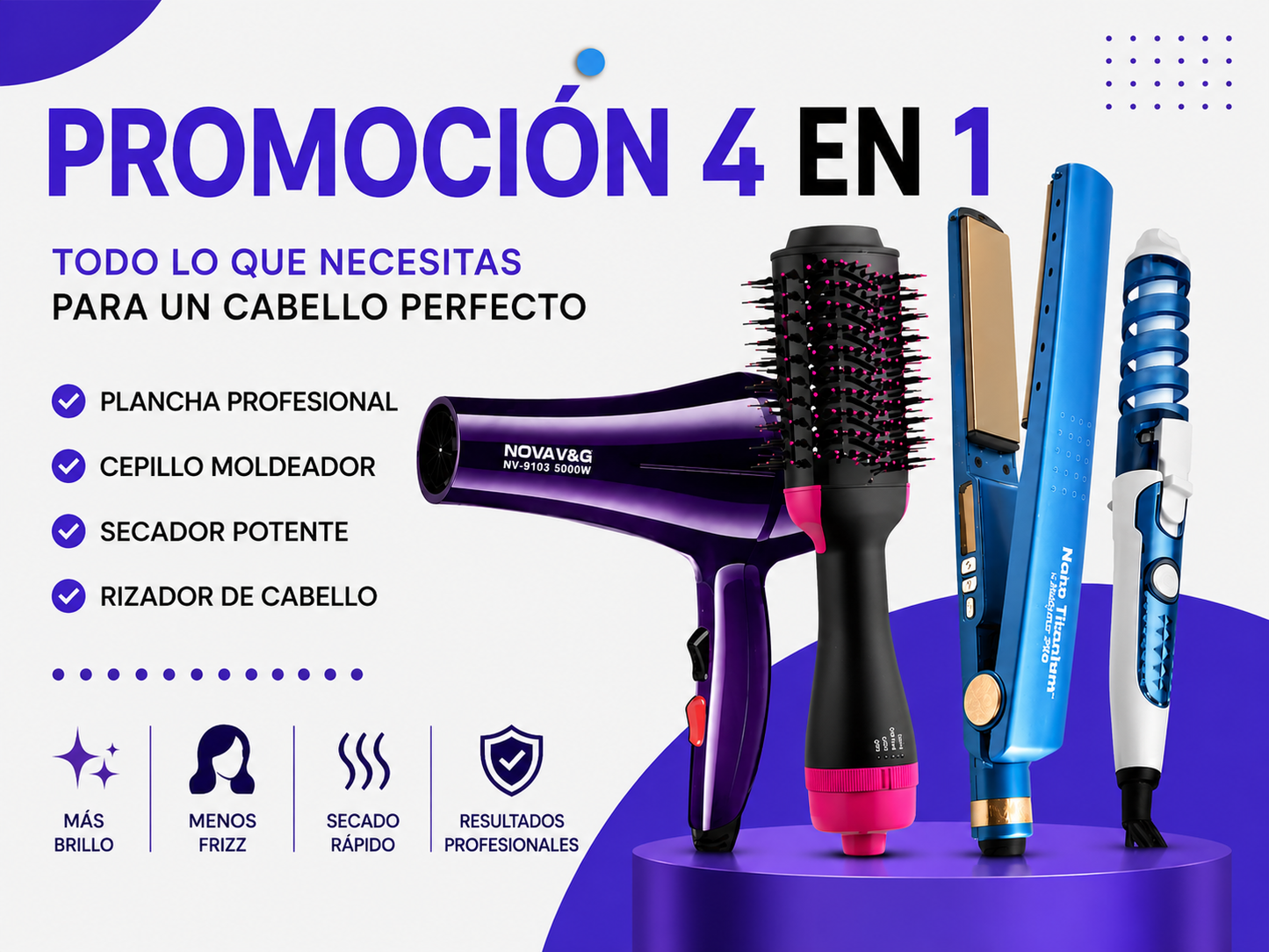 SEC NOVA, PLANCHA,RIZADOR, DROPI CUP